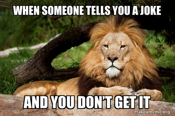 Contemplative Lion meme