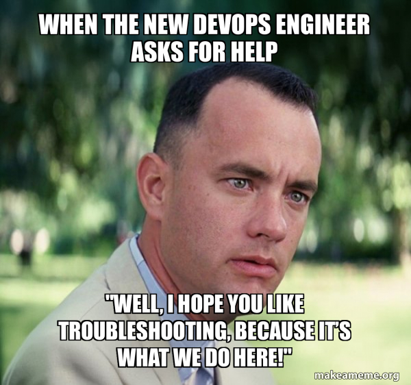 When the new devops engineer asks for help 