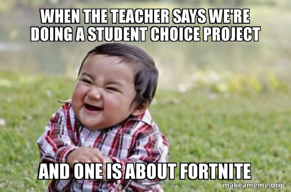 Evil, scheming toddler meme
