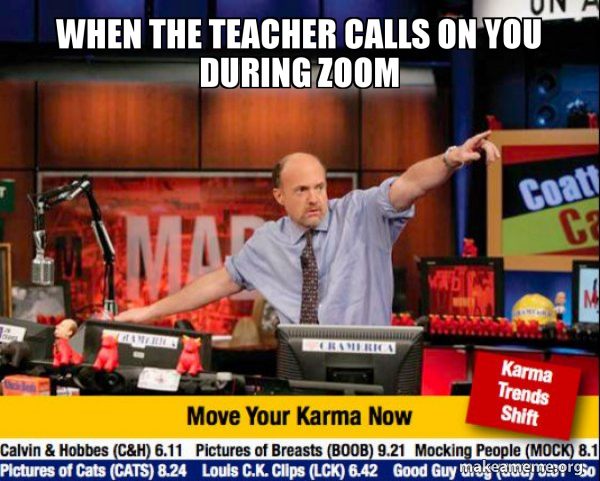 Mad Karma with Jim Cramer meme