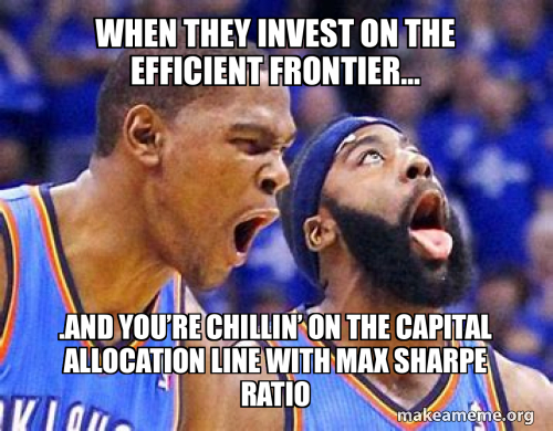 When they invest on the efficient frontier... .and you’re chillin’ on ...