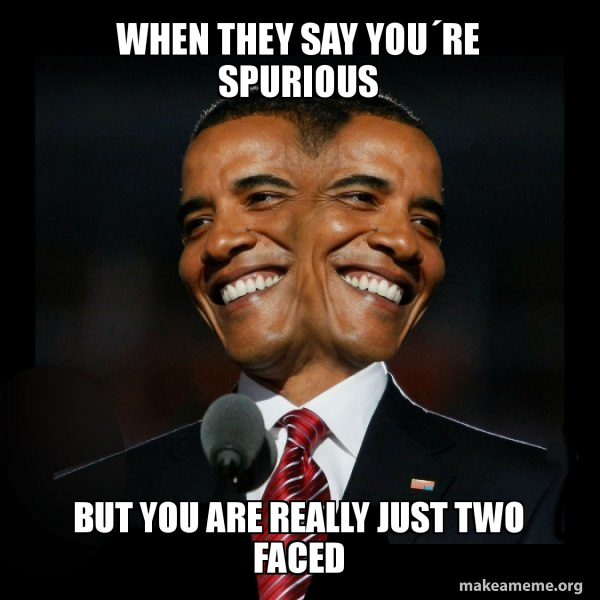 Two Faced Obama meme