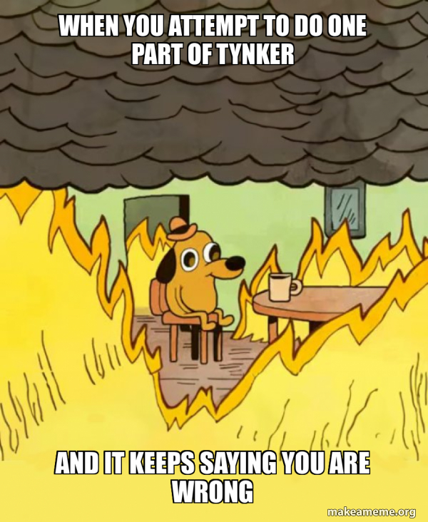 When you attempt to do one part of tynker and it keeps saying you are ...