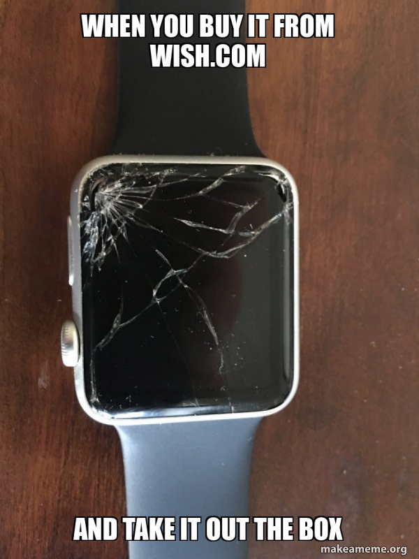 Broken Apple Watch meme