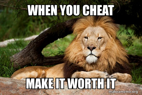 Contemplative Lion meme