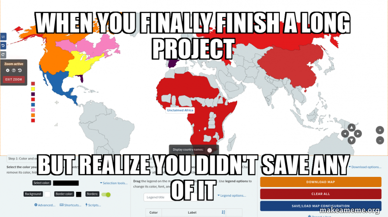 When you finally finish a long project But realize you didn't save any ...