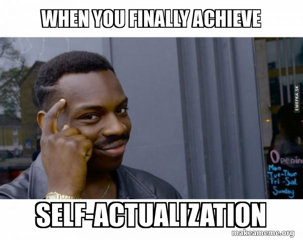 When You Finally Achieve Self Actualization Roll Safe Black Guy Pointing At His Head Make A Meme