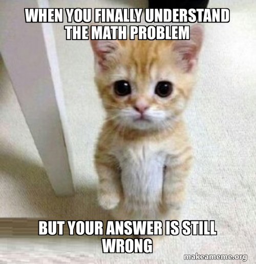 Undefined Problem Meme When you finally understand the math problem But your answer is still ...