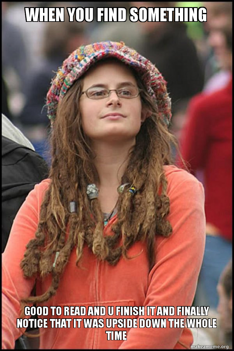 Female College Liberal - Bad Argument Hippie meme