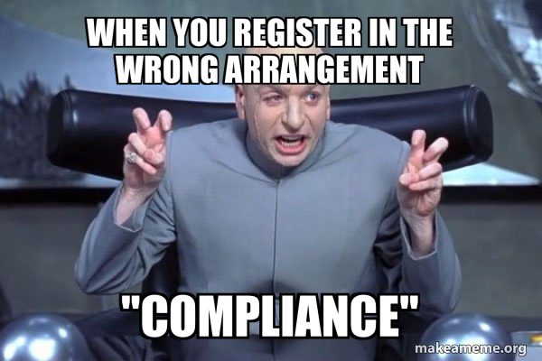 Interlinked Risk Register Meme When you register in the wrong arrangement