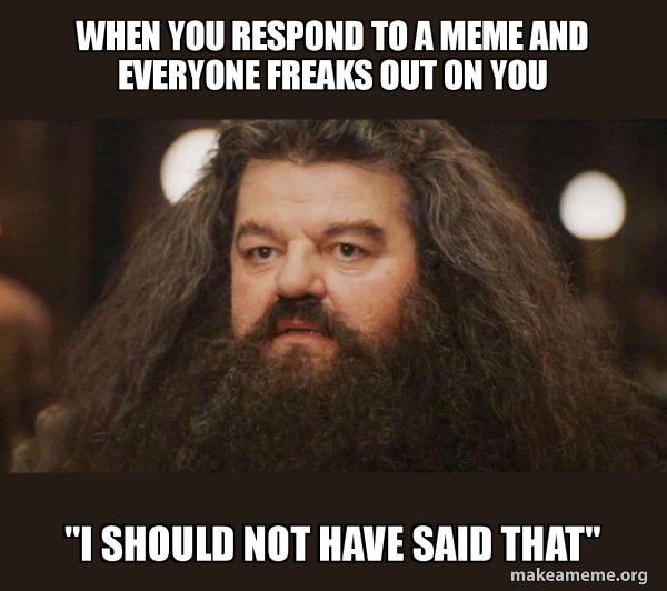 Hagrid - I should not have said that meme