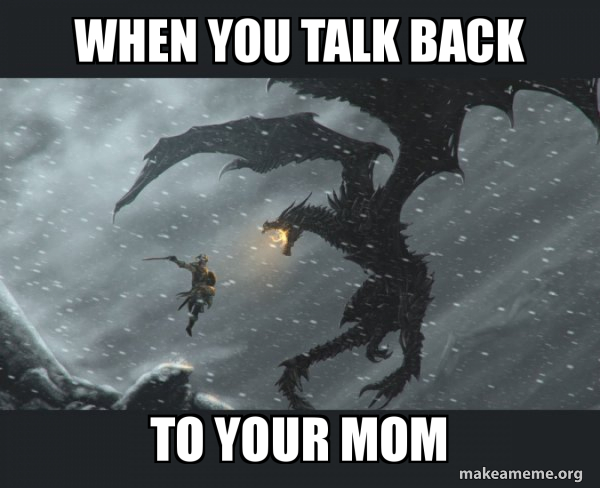 Skyrim Dragon Slaying meme