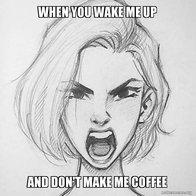When You Wake Me Up And Don T Make Me Coffee Make A Meme