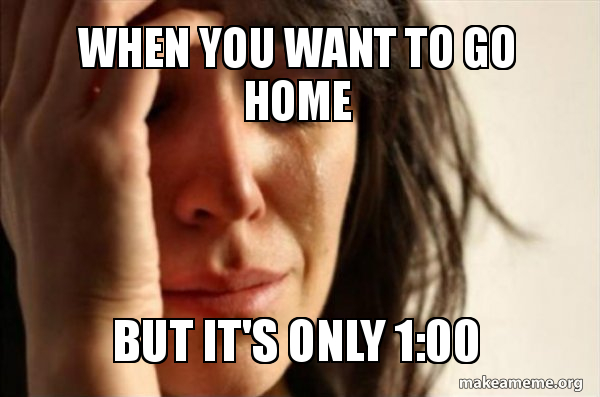 When You Want To Go Home But It S Only 1 00 First World Problems Make A Meme