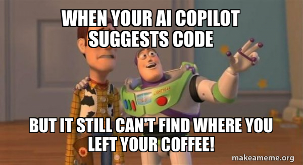 When your AI copilot suggests code But it still can't find where you ...