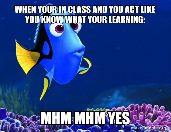 Dory from Nemo  (5 second memory) meme