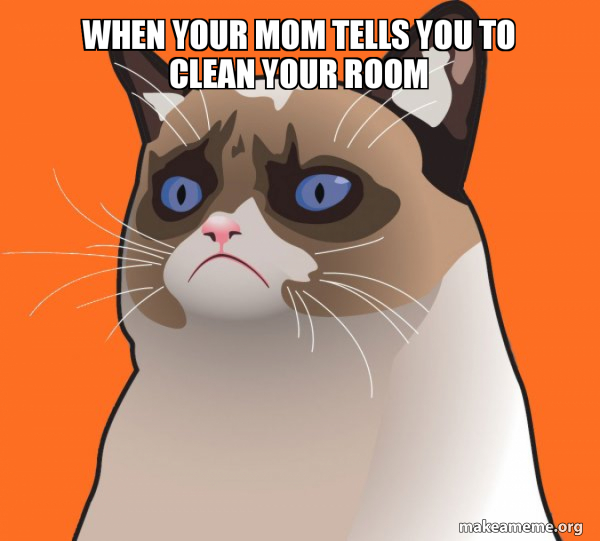Cartoon Grumpy Cat meme