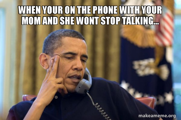 Obama Ordering a Pizza (on the phone) meme