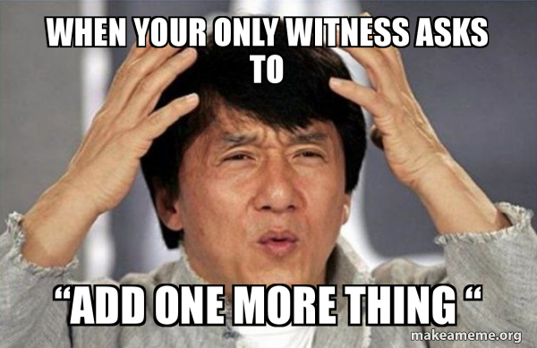 When Your Only Witness Asks To Add One More Thing Jackie Chan Why Make A Meme