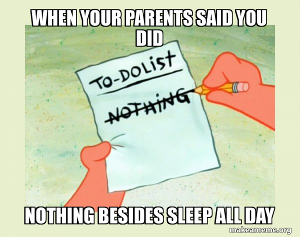 To Do List - Nothing meme