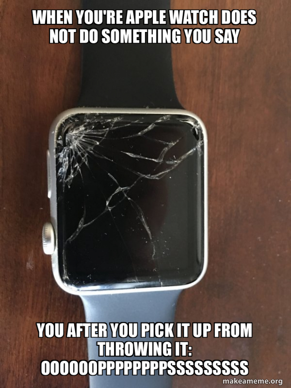 Broken Apple Watch meme