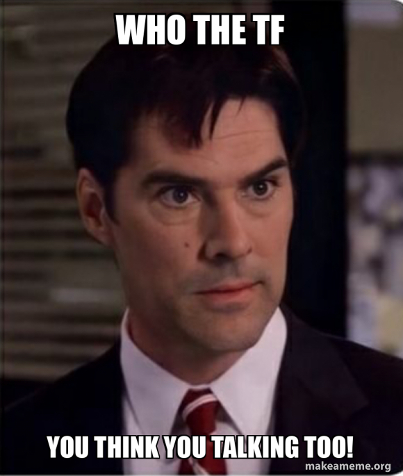 Who The Tf You Think You Talking Too Meme Generator