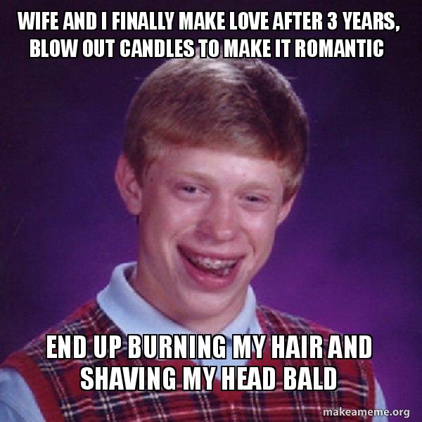 Wife and I finally make love after 3 years, blow out candles to make it