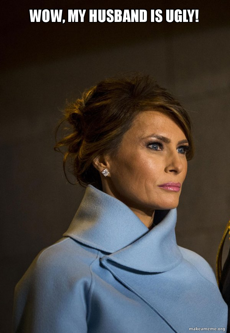 Wow, my husband is UGLY! - Melania Trump Meme Generator