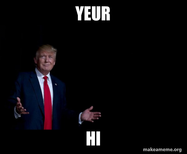Yeur hi - Trump Everything is FIne Meme Generator
