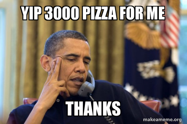 Obama Ordering a Pizza (on the phone) meme