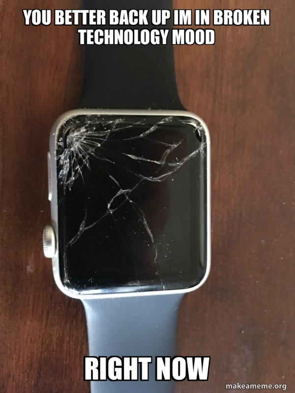 Broken Apple Watch meme