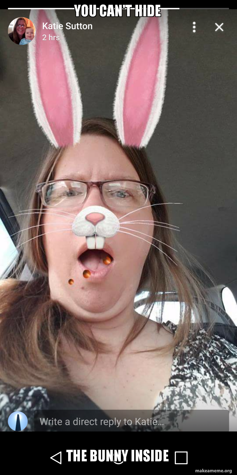 You can t hide the bunny inside meme generator