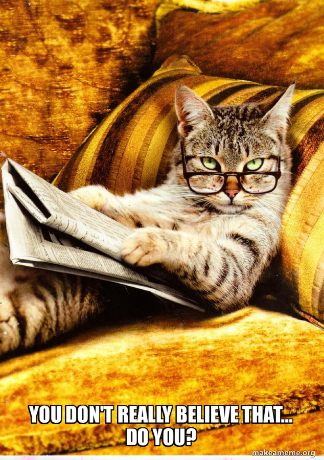 you don't really believe that... do you? Meme Generator