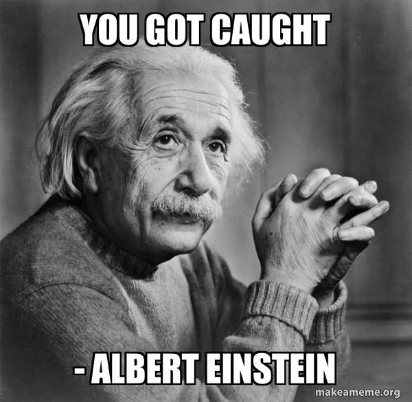 Serious Albert Einstein meme