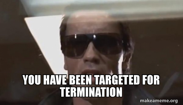 You have been targeted for termination - The Terminator Meme ...