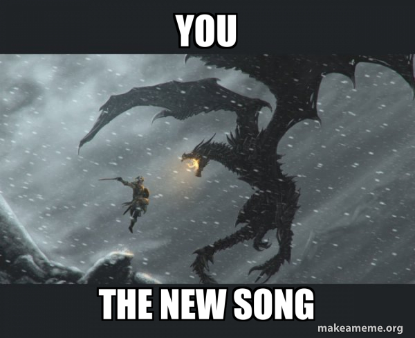 Skyrim Dragon Slaying meme