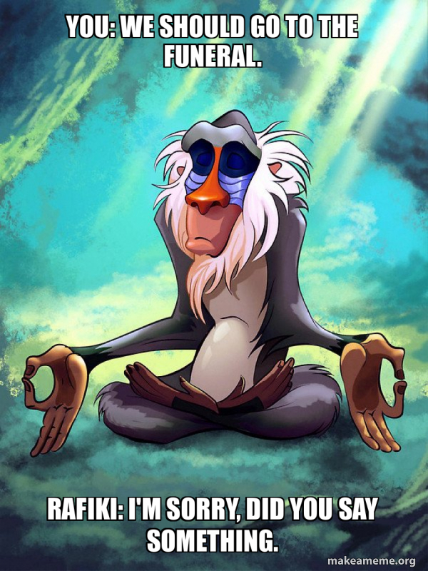 Rafiki Meditating - Lion King meme