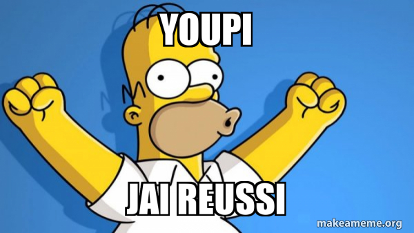 Youpi Jai Reussi Happy Homer Make A Meme