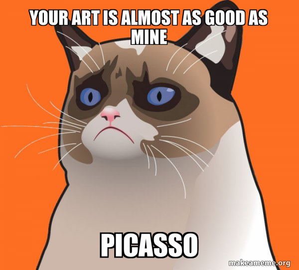 Cartoon Grumpy Cat meme